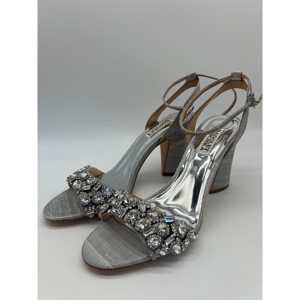 Badgley Mischka Women's Jill Chrystal Embellished Block Heel MP5331 Size 8 NIB - Picture 10 of 12